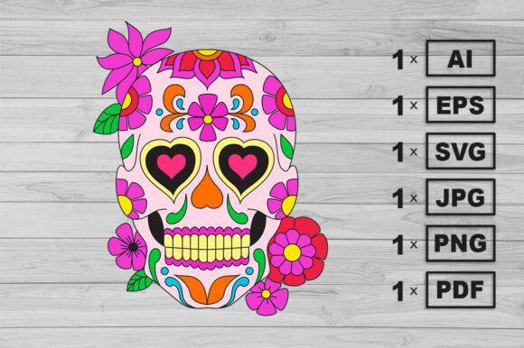 Download Sugar Skull Vector Artwork Mexican Style - Art Collection