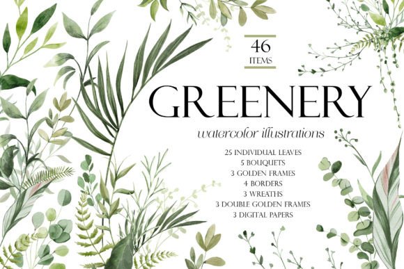 Download Greenery Watercolor Clipart - Art Collection