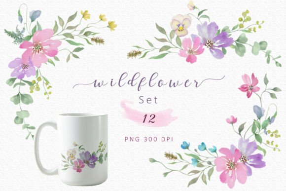 Download Watercolor Wildflower Clip Art Set - Art Collection