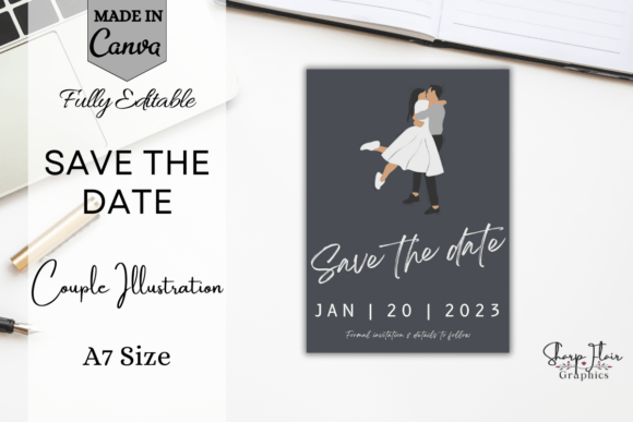 Download Save the Date | Couple Illustration - Date Collection