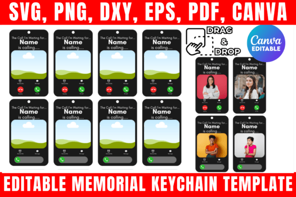 Download Editable Memorial Keychain Template - Premium Resources