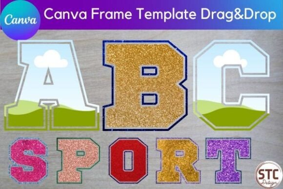 Download Sport Letter Canva Frame Template - Premium Resources