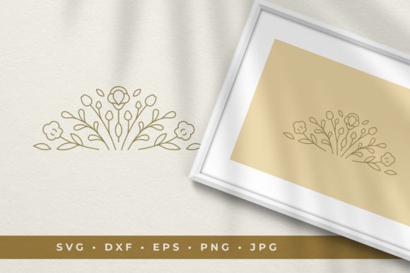 Download Line Art Floral Vignette - Art Collection
