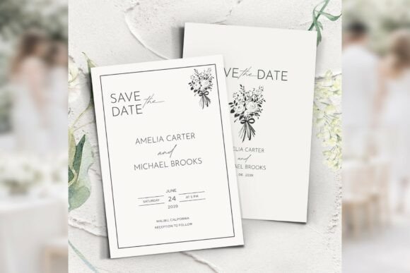 Download Modern Elegant Save Date Canva Bd009 - Date Collection
