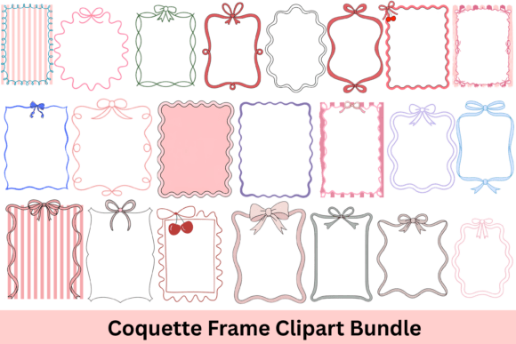 Download Coquette Frame Clipart Bundle - Art Collection