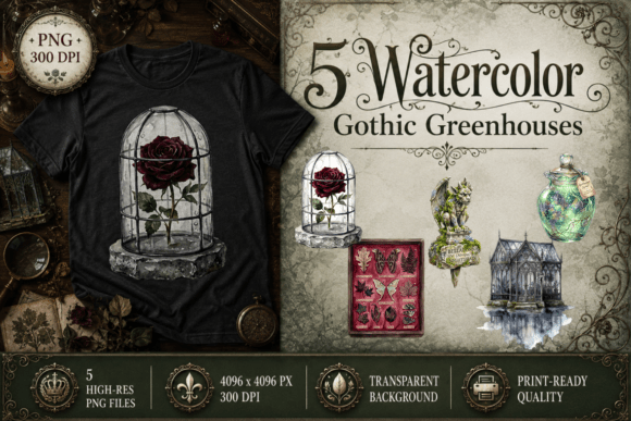 Download Gothic Greenhouse Clipart Dark Flora PNG - Art Collection