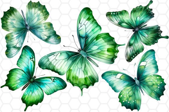 Download Green Watercolor Butterfly Clipart PNG - Art Collection