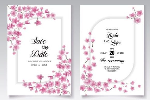 Download Pink Cherry Wedding Template - Ink Collection